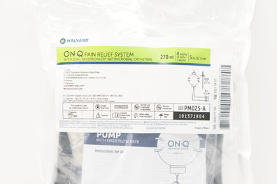 Halyard PM025-A ON-Q Pain Relief System w/Antimicrobial Cath. 270ml x 5inch(x)